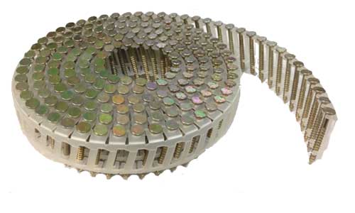 15° Plastic 27mm Ring Electro Galvanised Coil Nails