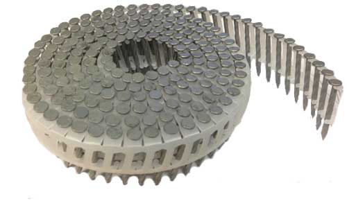 15° Plastic 32/38/50mm Screw Hardened Galvanised Coil Nails