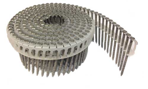 15° Plastic 50/65mm Dome Ring Stainless Steel Coil Nails