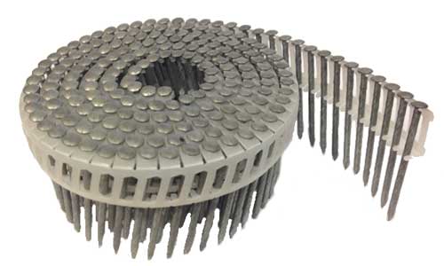 15° Plastic 50/65mm Dome Screw Hot Dip Galvanised Coil Nails