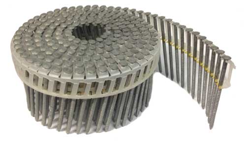 15° Plastic 60mm Dome Ring Hot Dip Galvanised Coil Nails